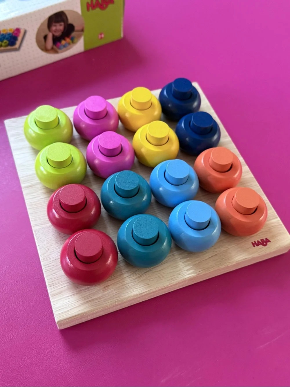 Haba Palette of Pegs Toy Educational Puzzle Cognitive Development Wooden Toy